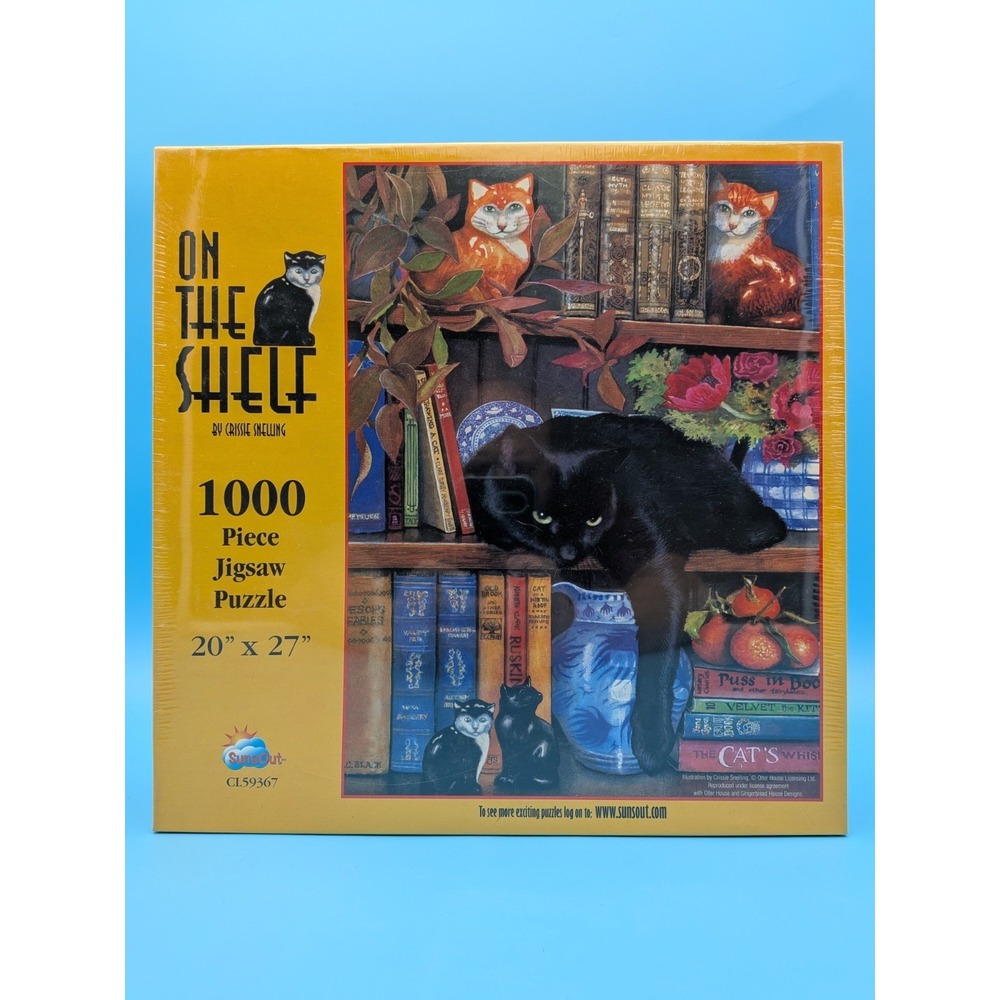 SunsOut 1000 Piece Jigsaw Puzzle On The Shelf by Crissie Snelling New Sealed